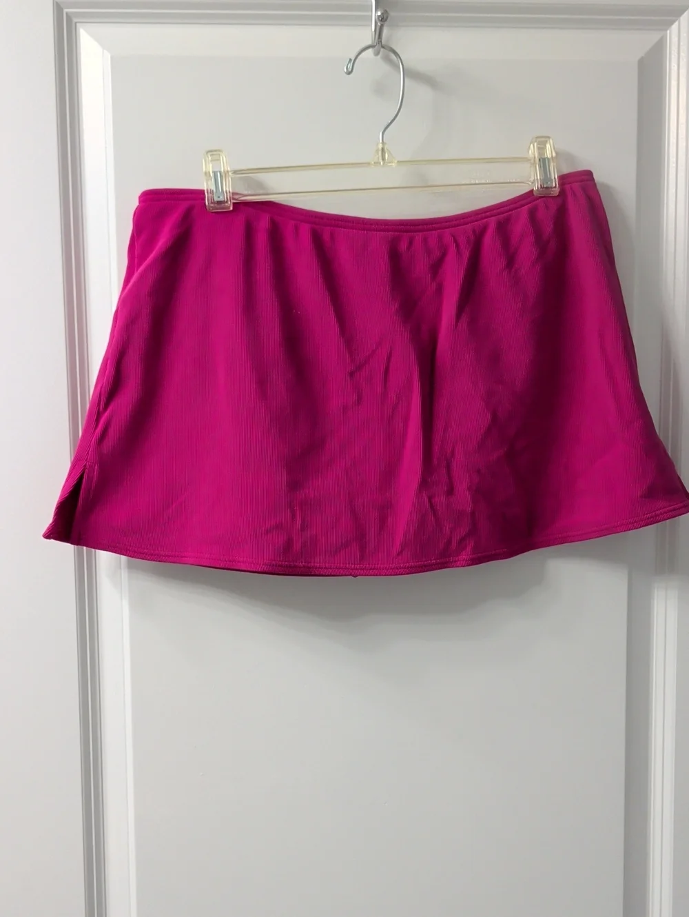 Lands' End Bright Fuchsia Stretch Mini Skirt